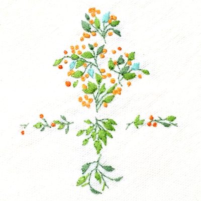 Patricia Van Ness Embroidery: Tiny Vines and Fruit #234