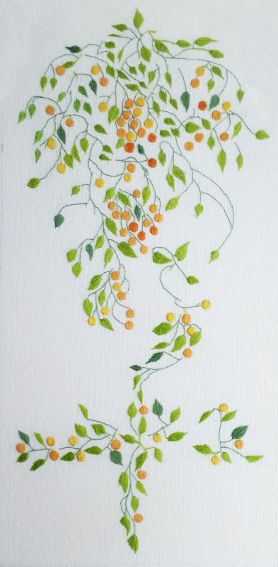 Patricia Van Ness Embroidery: Cloister Garden #3 (2015)