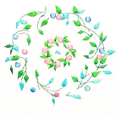 Patricia Van Ness Embroidery: Vines and Wreath #246