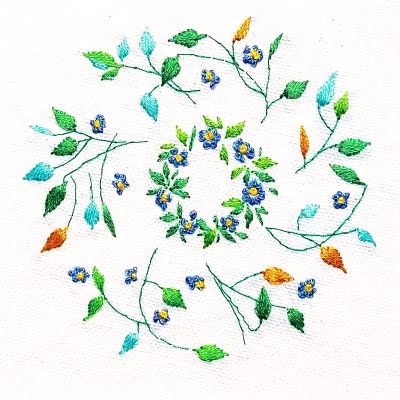 Patricia Van Ness Embroidery: Vines and Wreath #250 (2017)