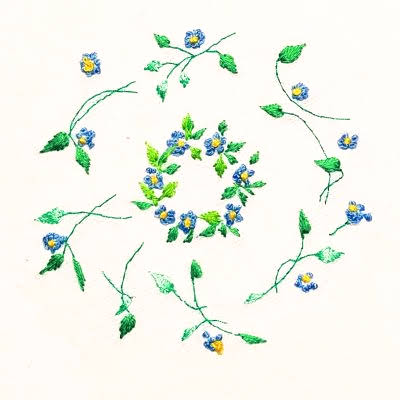 Patricia Van Ness Embroidery: Vines and Wreath #254