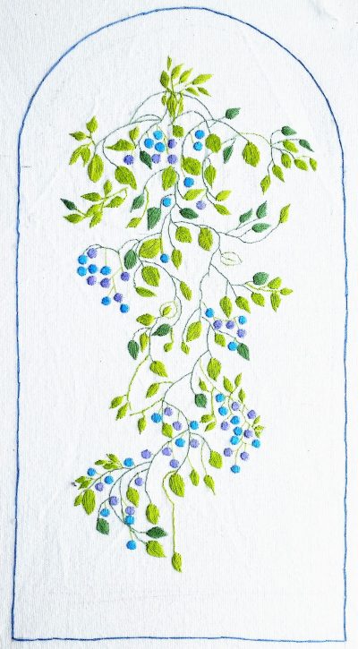 Patricia Van Ness Embroidery: Cloister Garden #2 (2015)