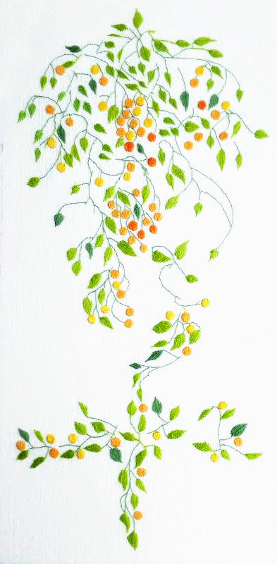 Patricia Van Ness Embroidery: Cloister Garden #3 (2015)
