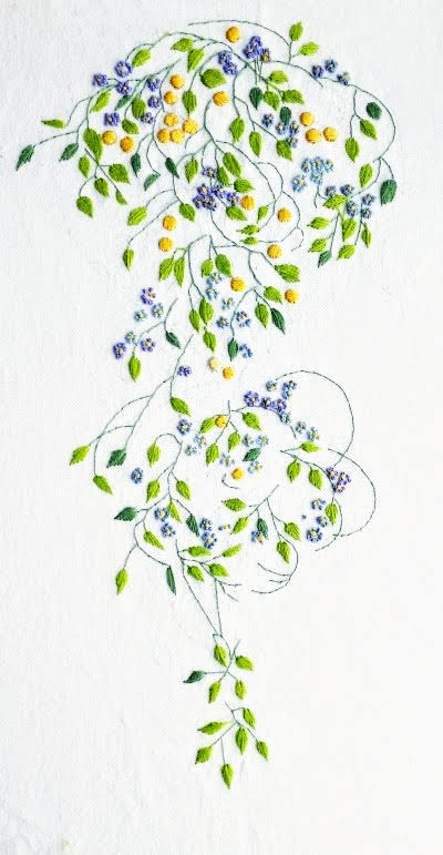 Patricia Van Ness Embroidery: Cloister Garden #4 (2015)